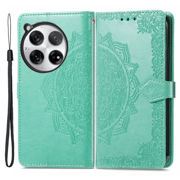 Mandala OnePlus 12 læderetui - Mint Grøn
