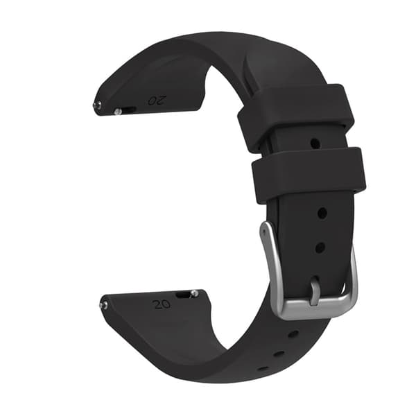 20mm universaali silikoninen ranneke - Musta
