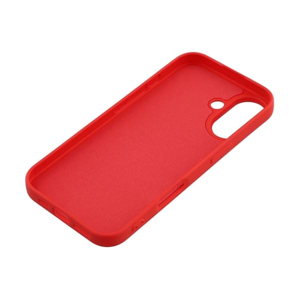 Mikrofiberfodrat iPhone 17 skal i mjukt gummi - Röd