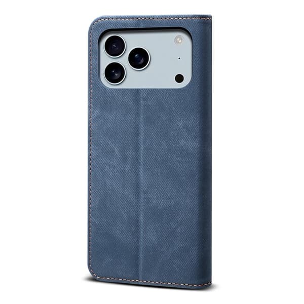 Jeans iPhone 17 Pro flip etui - Blå