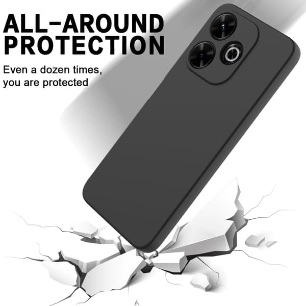 Matte Liquid Xiaomi Redmi 13x silikone cover - Sort