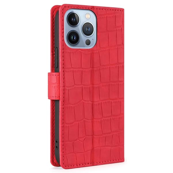 Croco iPhone 14 Pro cover - Rød