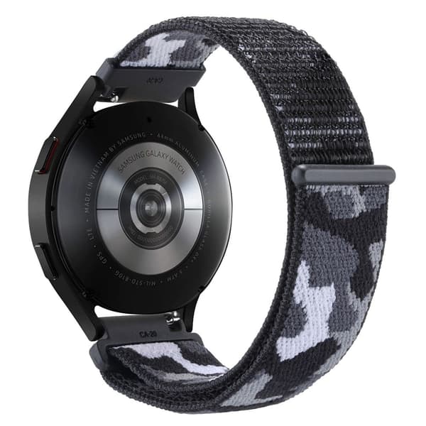 22mm Universal camouflage stil nylonw urrem - Sort