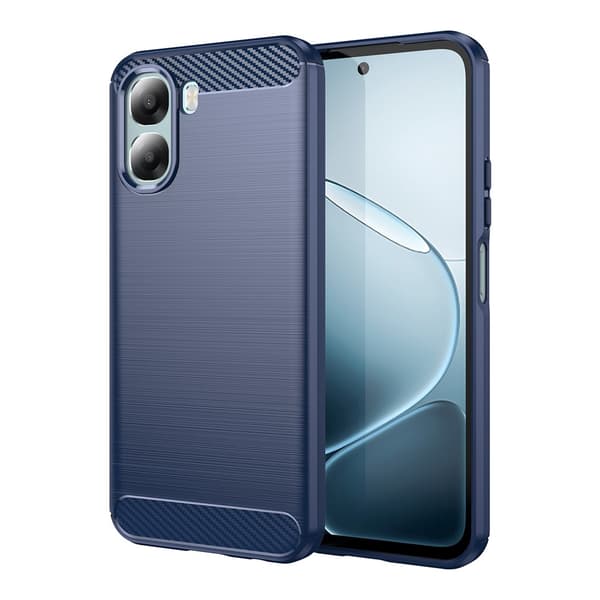 Carbon Flex Oppo A6x cover - Blå