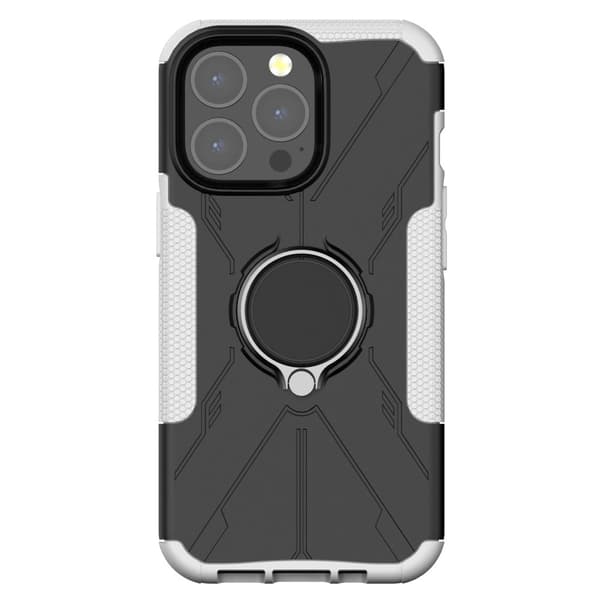 Kickstand-deksel med magnetisk ark for iPhone 13 Pro Max - Hvit