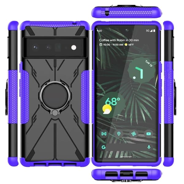 Kickstand-cover med magnetisk plade til Google Pixel 6 Pro - Lilla