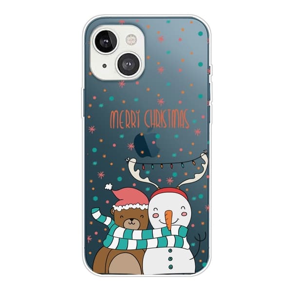 Juleveske til iPhone 14 - Snømann Og Bjørn