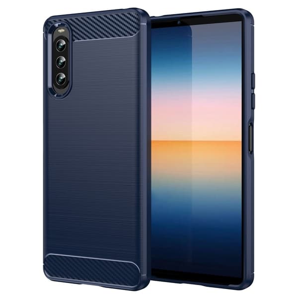 Carbon Flex Sony Xperia 10 IV cover - Blå