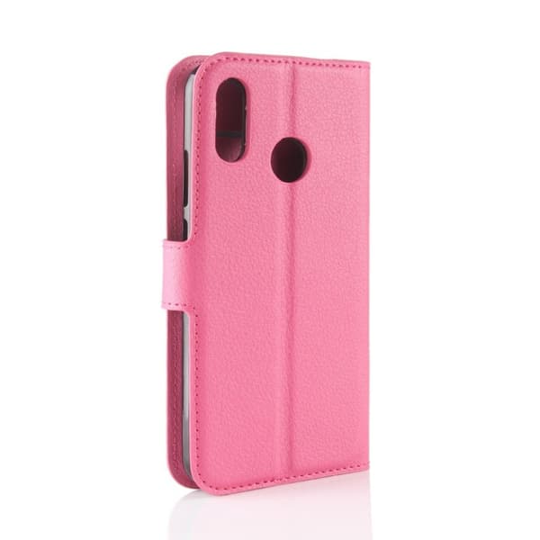 Huawei P20 Lite litchi tekstur PU læder flip etui - Rose