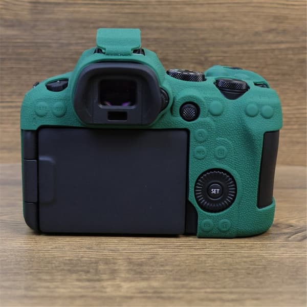 Canon EOS R6 Mark II silikoneovertræk - Militærgrøn