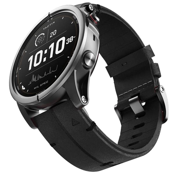 Aito nahkahihna Garmin-kelloon - Musta