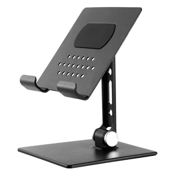 Universel justerbar telefon- og tabletholder til skrivebordet - Sort