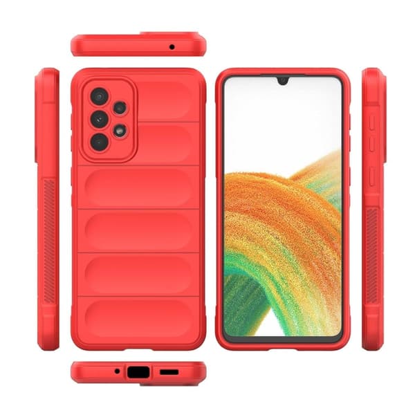 Mjukt greppformat Samsung Galaxy A53 5G skal - Röd