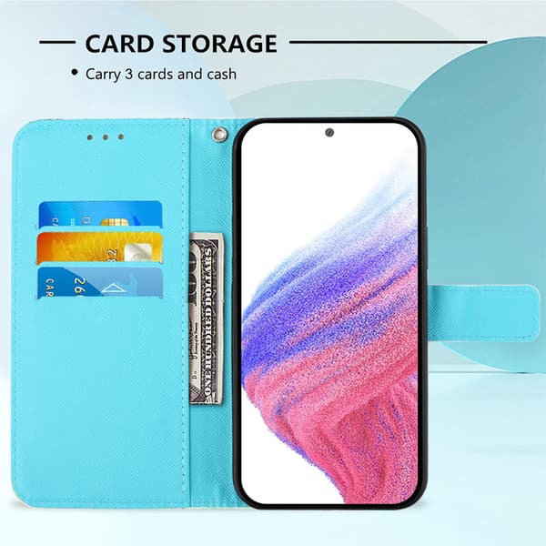 Honor 600 Lite 5G Leather Case Pattern Printing Wallet Stand Mobile Cover with Strap - Dream Wind Chime