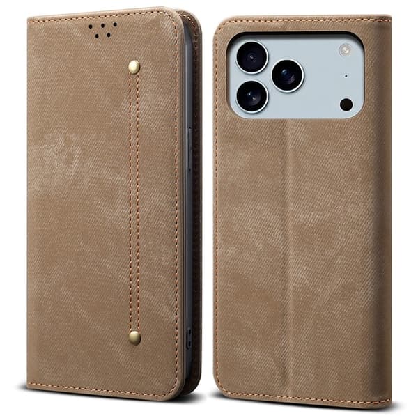 Jeans iPhone 17 Pro flip case - Khaki