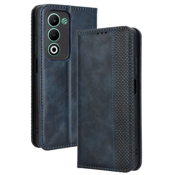 Äkta läder Oppo A5 fodral - Blå