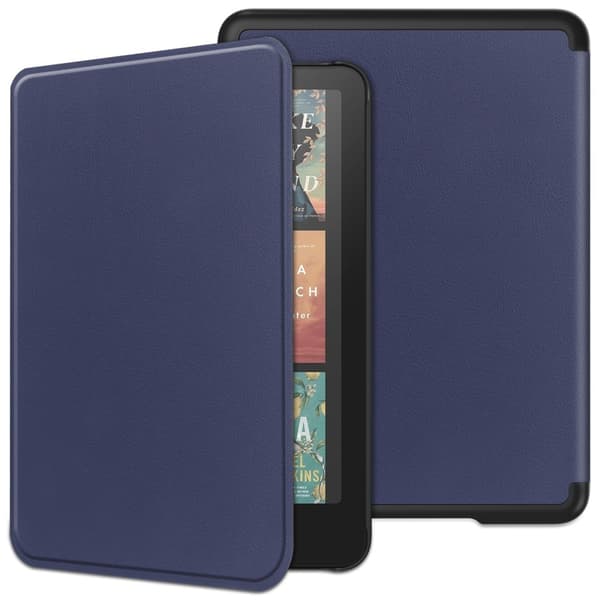 Amazon Kindle Paperwhite (2024) Etui Bumpresistent og PU E-Reader Cover Support Auto Wake / Sleep - Blå