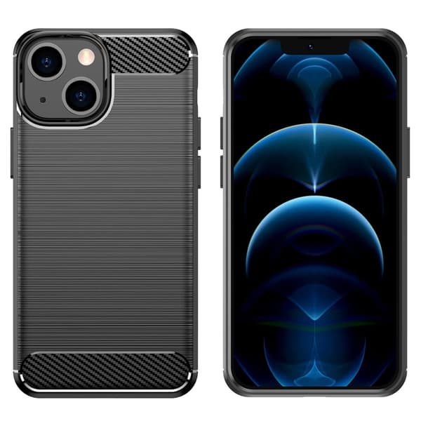 Carbon Flex Suojakotelo iPhone 13 - Musta