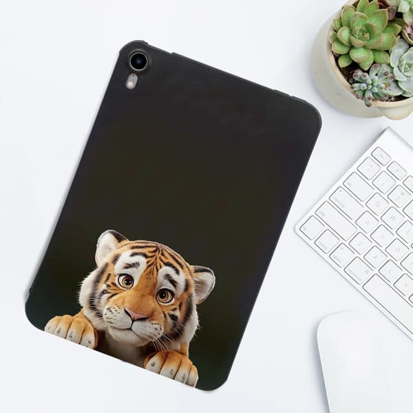 iPad mini (2024) Case Pattern Printing Slim Flexible Tablet Protective Cover - Little Tiger