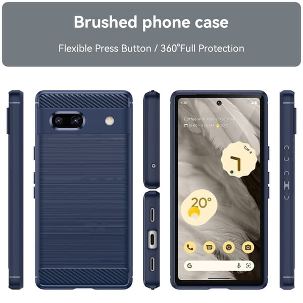 Carbon Flex Google Pixel 7a deksel - Blå