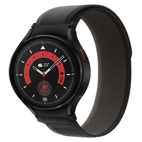 Samsung Galaxy Watch 5 / 4 nylon trail loop tyylinen ranneke - Harmaa
