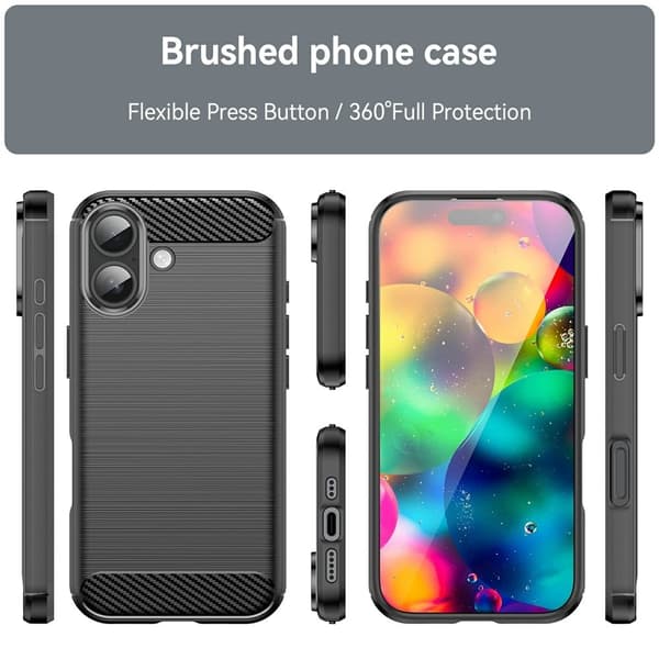 Carbon Flex iPhone 17 kotelot - Musta