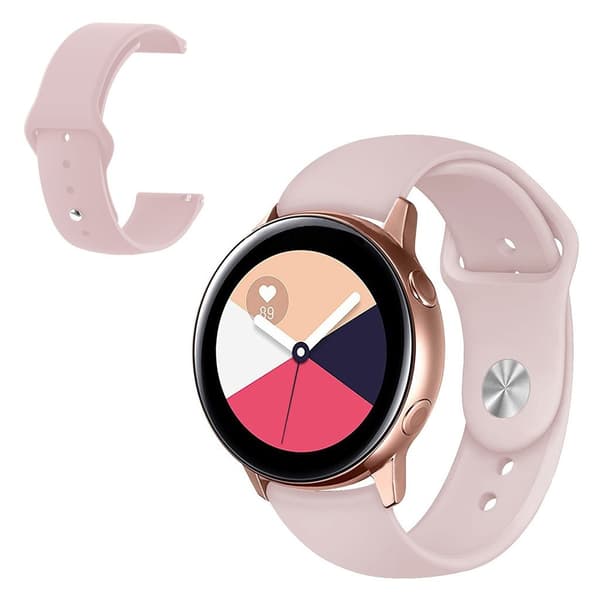 silikone rem til Samsung and Garmin rem - Light pink