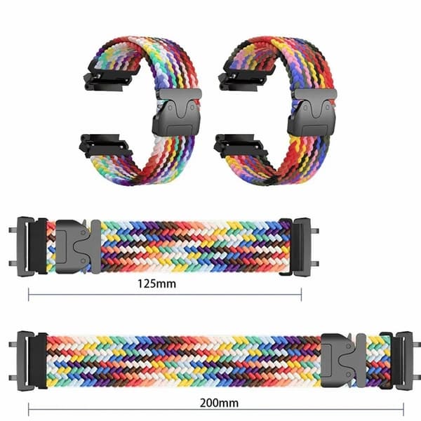 Huami Amazfit T-Rex 2 Nylon Watch Band Braided Replacement Strap - Grafiitin Väri
