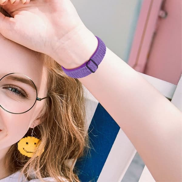 Fitbit Sense / Versa 3 elastisk klokkerem med justerbar spenne - Lilla