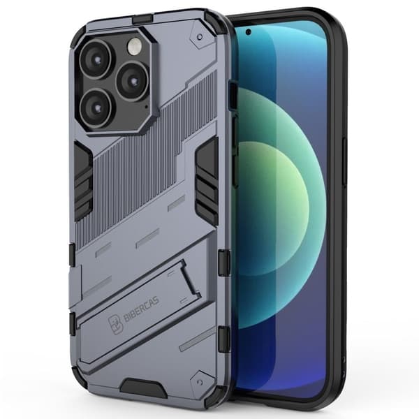 Shockproof Hybrid Deksel med A Modern Touch til iPhone 14 Pro Max - Mørkeblå