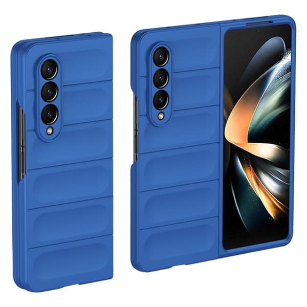 Mjukt greppformat Samsung Galaxy Z Fold4 skal - Blå