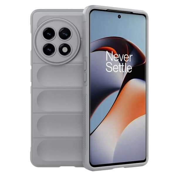 Mjukt greppformat OnePlus 11R / OnePlus Ace 2 skal - Silver/Grå