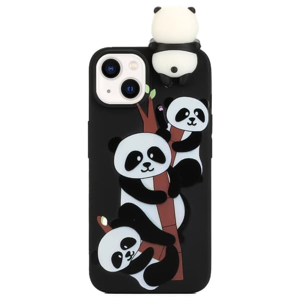 Cute 3d iPhone 14 Plus Suojakotelo - Three Pandas