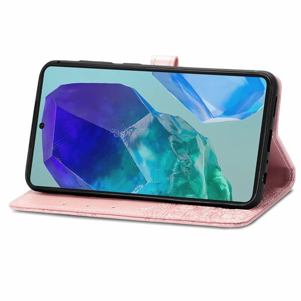 Mandala Samsung Galaxy A26 nahkakotelo - Ruusukulta