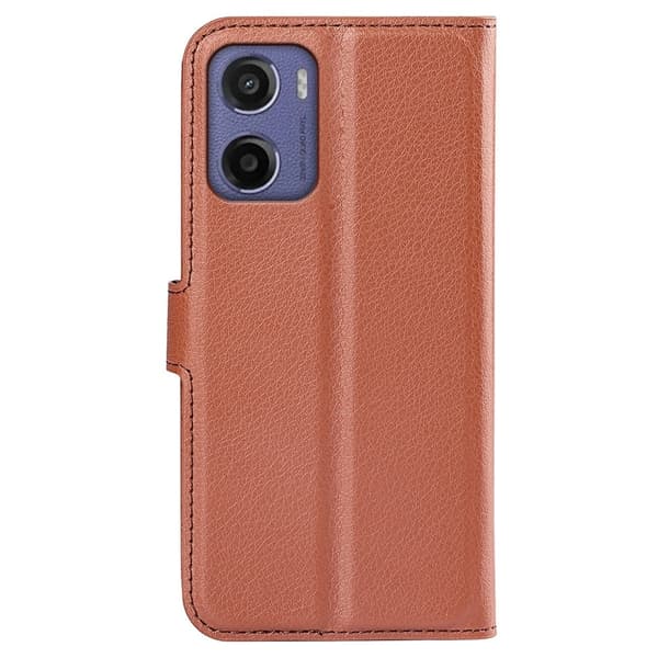 Klassisk Motorola Moto E15 flip etui - Brun
