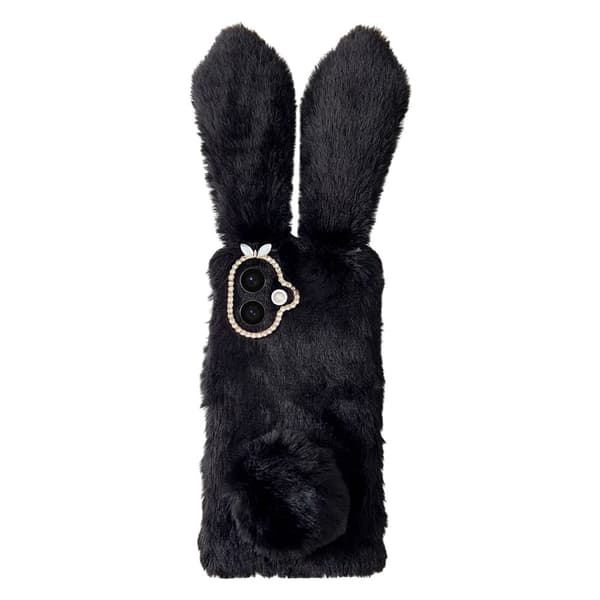 Fluffy Rabbit Samsung Galaxy S26 Plus / Samsung Galaxy S26 Cover - Sort