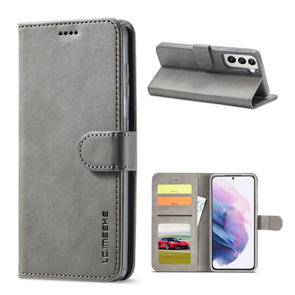 LC.IMEEKE Samsung Galaxy S21 flip etui - grå