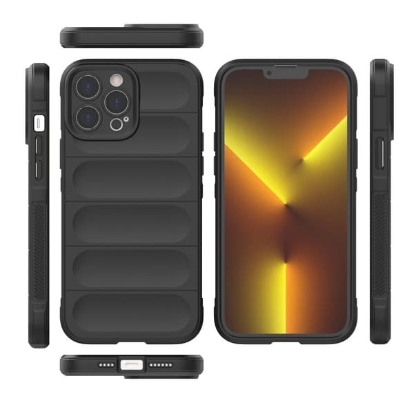 Mjukt greppformat iPhone 13 Pro Max skal - Svart