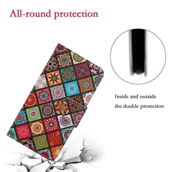 Wonderland iPhone 12 Mini flip etui - Mandala-Blomst