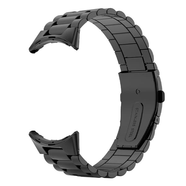 Google Pixel Watch 3 45 mm urrem med tre perler i rustfrit stål - Sort