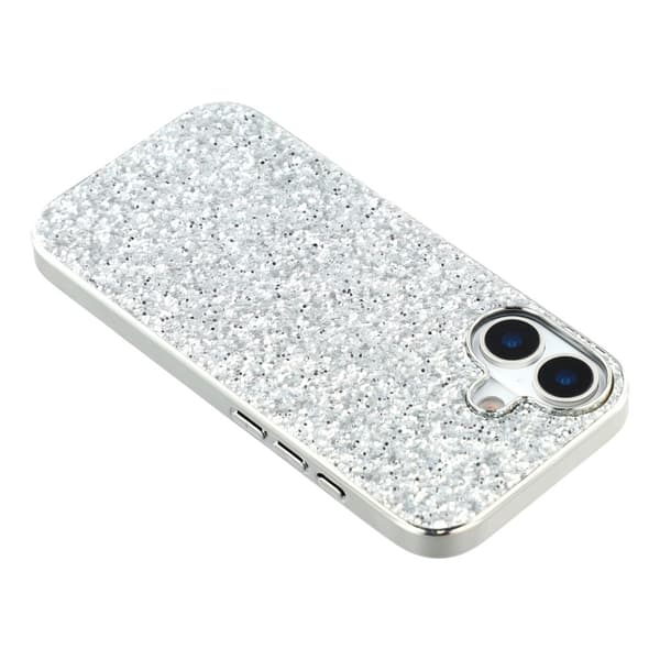 Glitter iPhone 17 deksel - Sølv