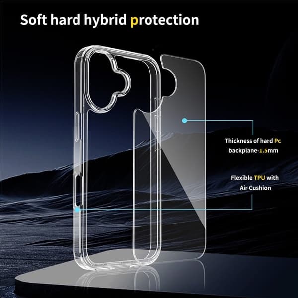 Erittäin ohut läpinäkyvä kotelo iPhone 17