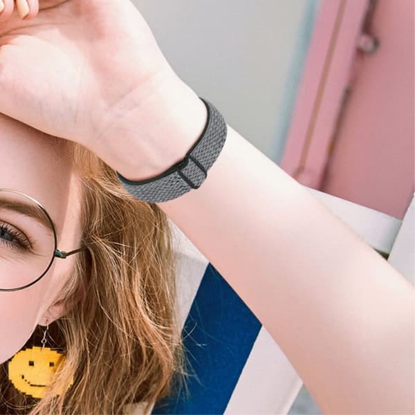 Amazfit GTR 47mm / Pace elastisk klokkerem med justerbar spenne - Mørkegrå