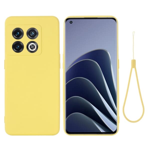 Matte Liquid OnePlus 10 Pro silikone cover - Gul