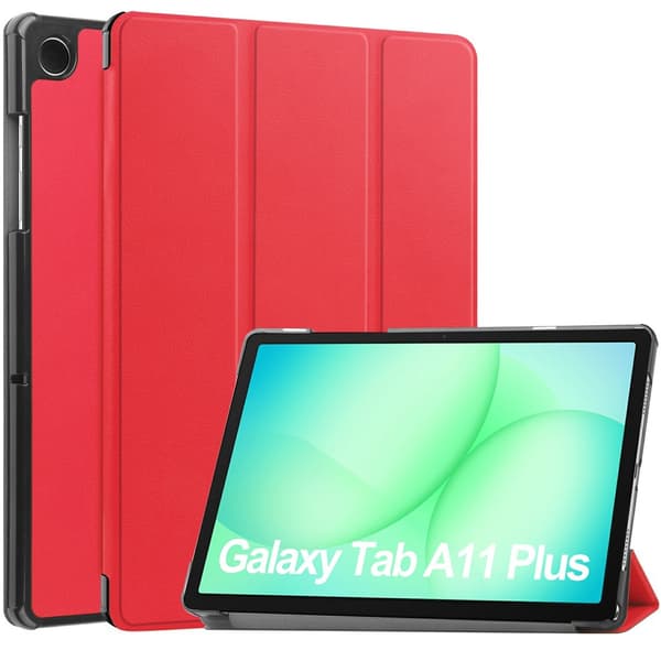 Samsung Galaxy Tab A11+ etui Anti-Drop læderstativ til tablet - Rød