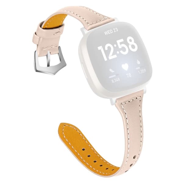 Fitbit Sense 2 / Versa 4 Ægte okselæderrem - Aprikos