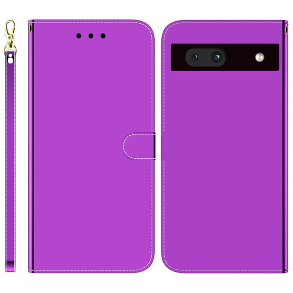 Mirror Google Pixel 7a Flip Fodral - Lila