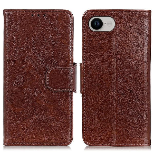 Neptune iPhone 16e flip-etui i lær - Brun