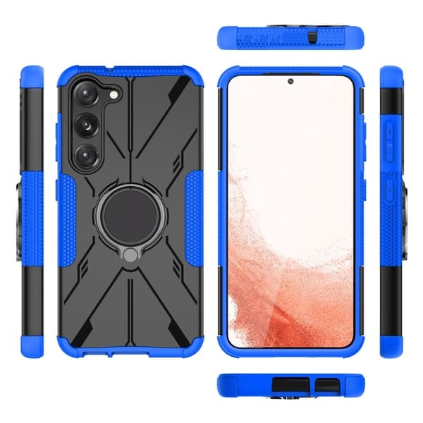 Kickstand-deksel med magnetisk ark for Samsung Galaxy S23 - Blå