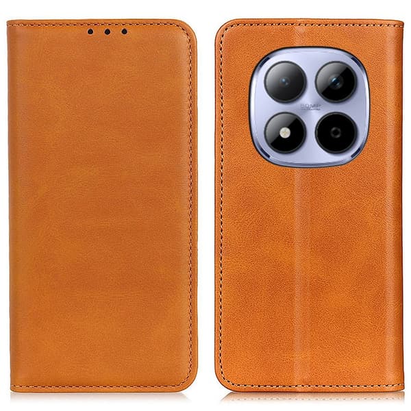 Äkta läder Xiaomi Redmi Note 15 Pro Plus fodral - Brun